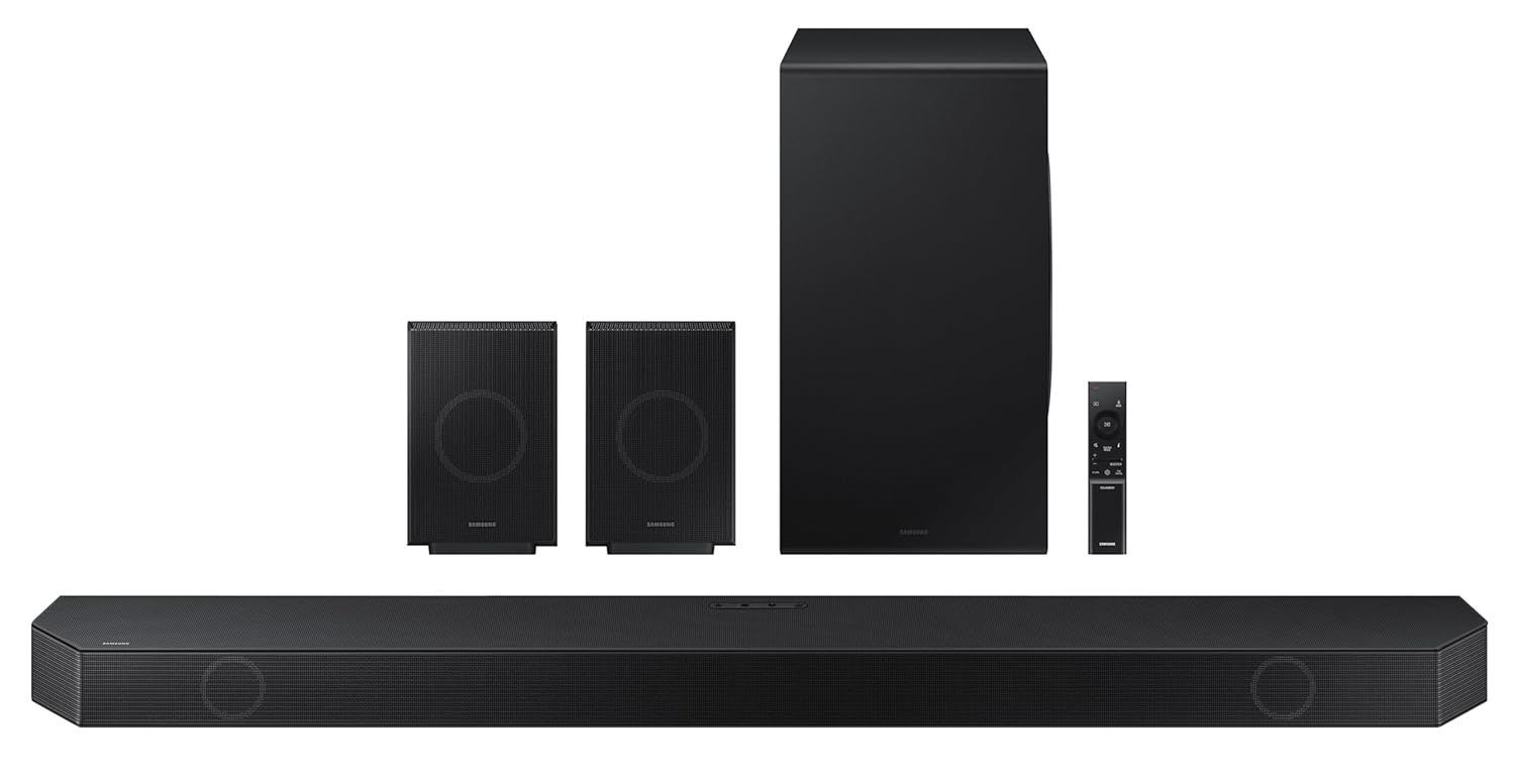 Samsung 656 W 11.1.4 ch (HW-Q990D/XL) Wireless Dolby Atmos Soundbar with Subwoofer, Center/Up/Side F