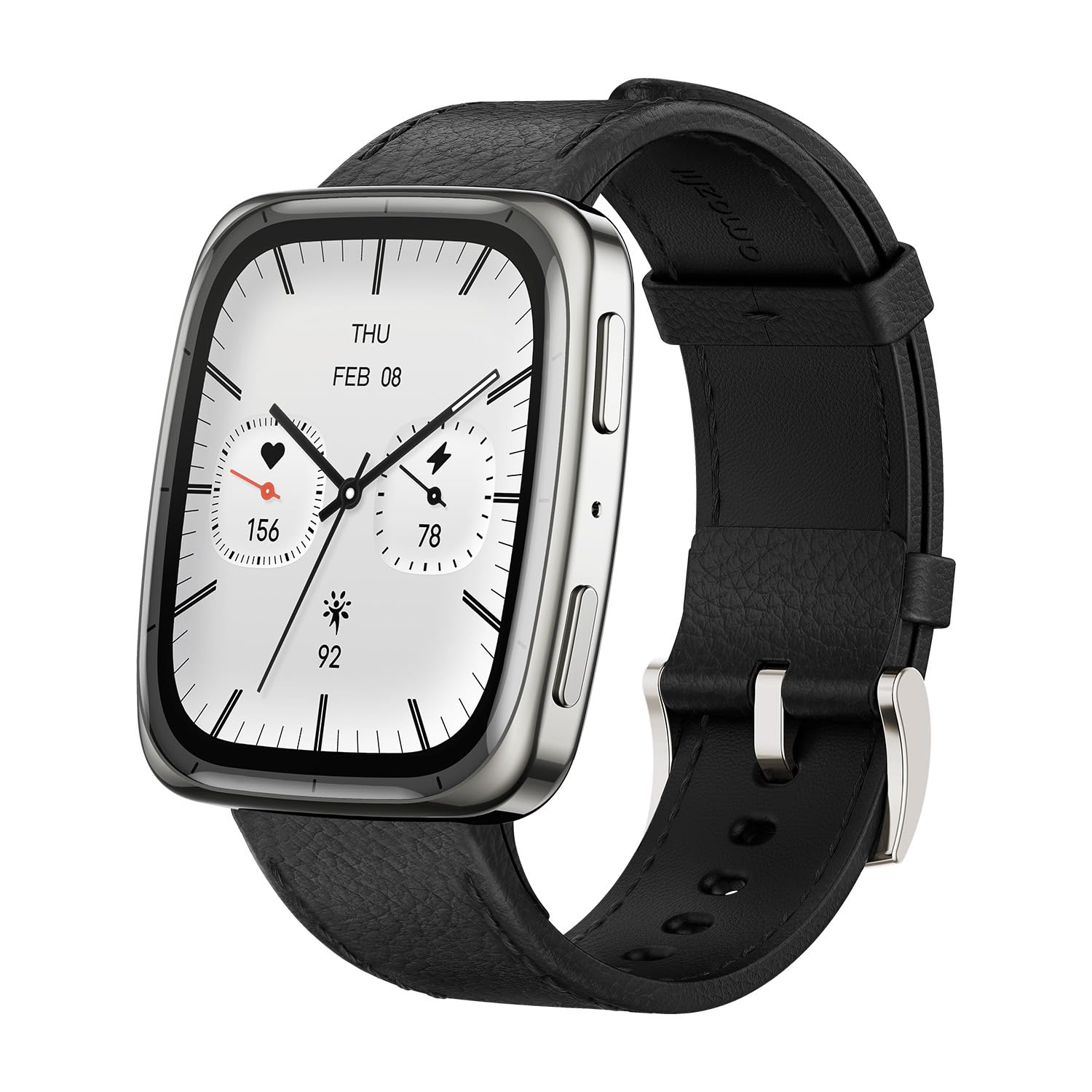Amazfit Active 2 Square, 2000 Nits Bright AMOLED Display, Built in GPS, 10Day Battery, for Android &