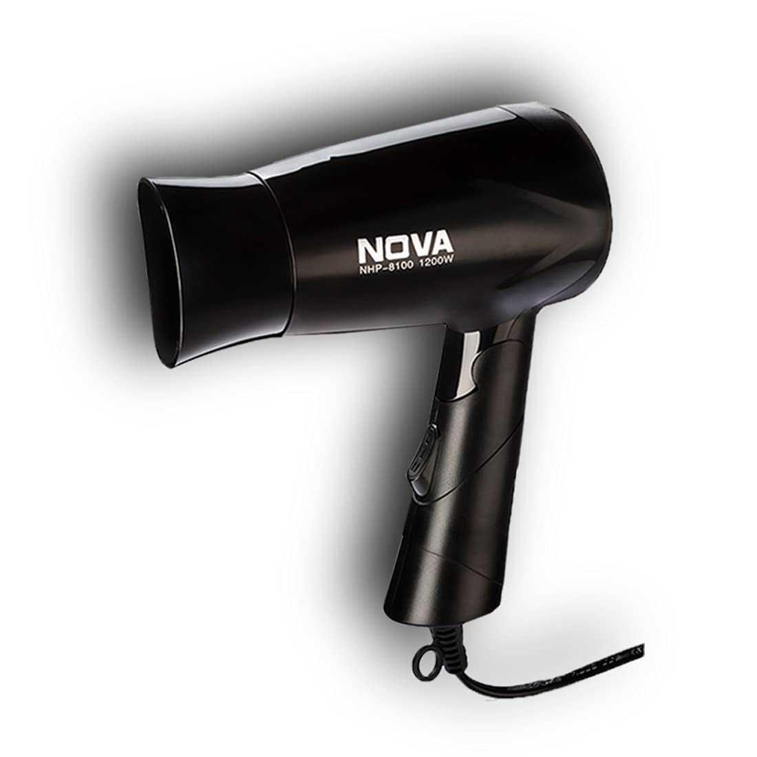 Nova NHP 8100 Silky Shine 1200 W Hot and Cold Foldable Hair Dryer (Black)