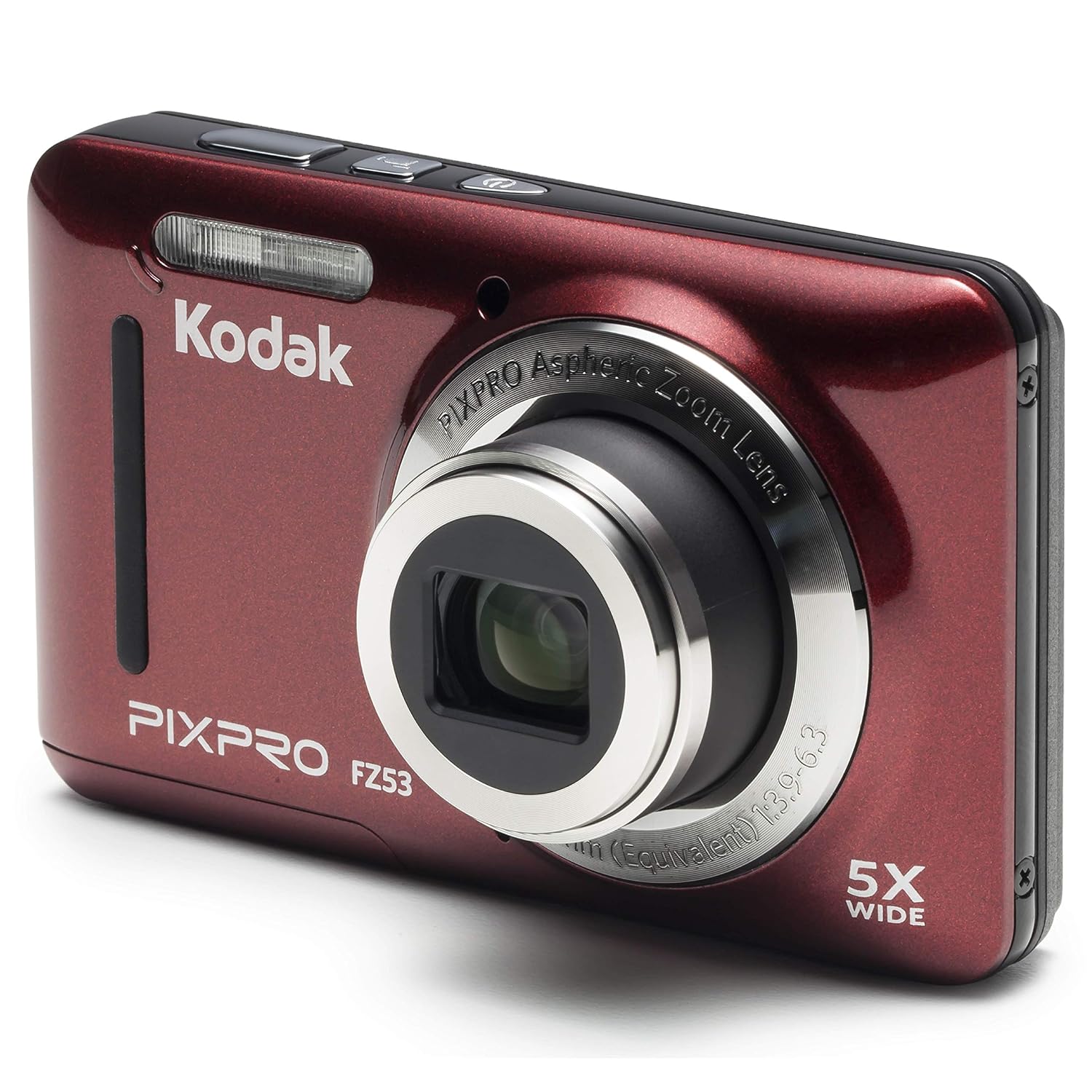 Kodak PIXPRO Friendly Zoom FZ53 16 MP Digital Camera with 5X Optical Zoom and 2.7" LCD Screen (Red)