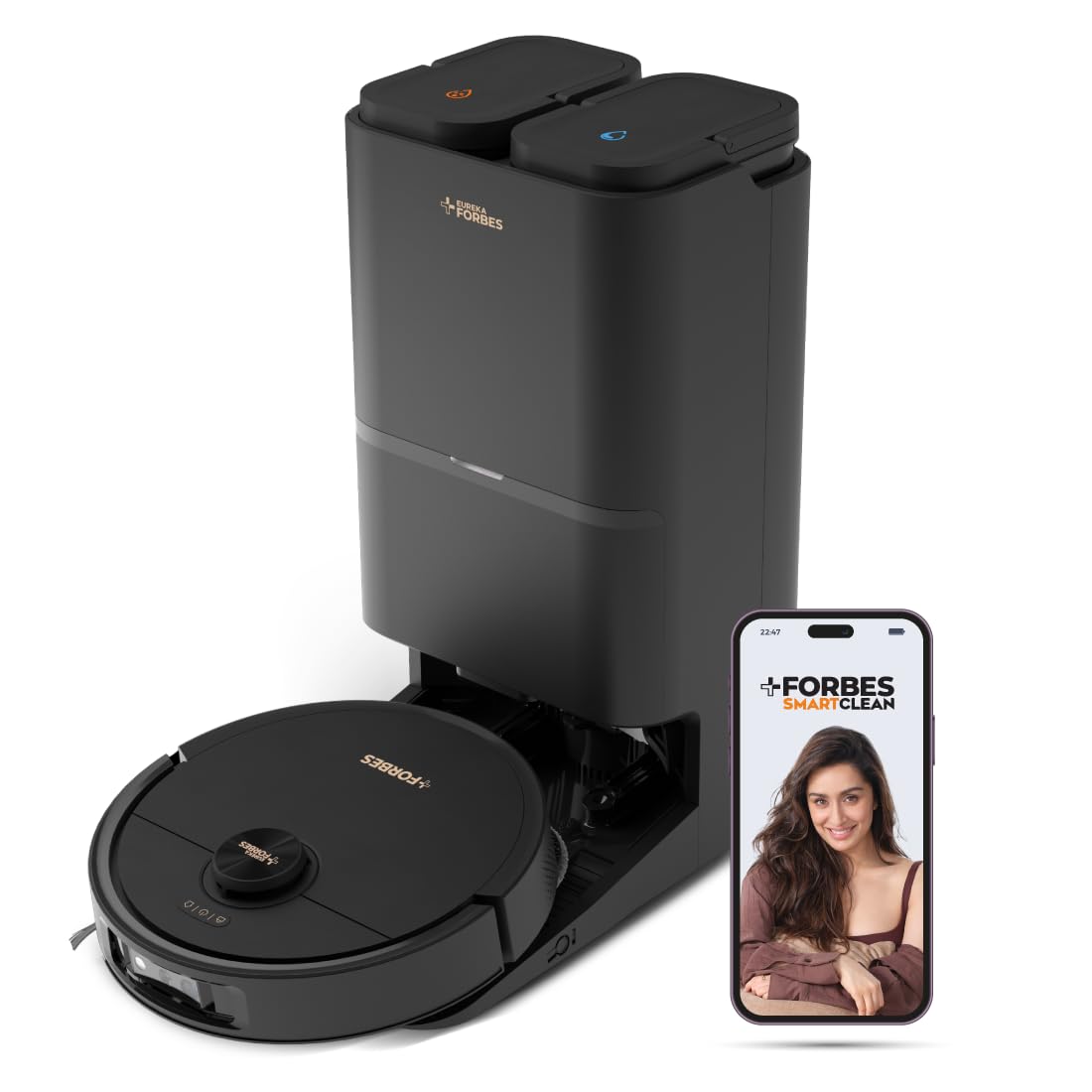 Eureka Forbes SMARTCLEAN Fully Automatic Robotic Vacuum & Mop | Germguard | AI Visual Sensor | LiDAR