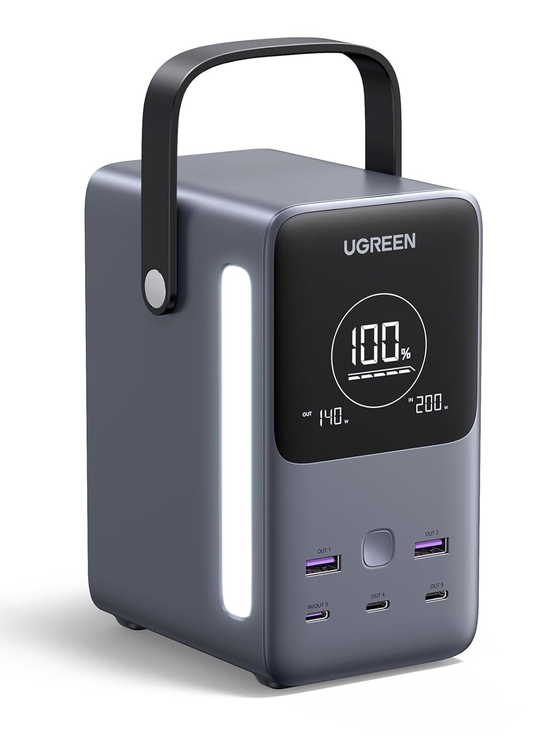 UGREEN 300W 48,000mAh Portable Charger Power Bank with Smart Digital Display, Lighting and SOS Mode,