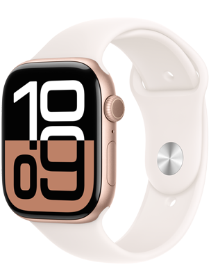 Apple Watch Series 11 Rose Gold Aluminium Case with Light Blush Sport Band 42mm GPS S/M